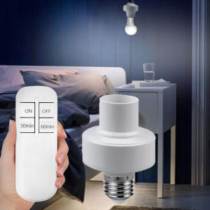 Wireless E27 E26 Led Bulb Holder AC 85-265V Socket Lamp Base Adapter Converter with Remote Control ON/OFF Timmer for Light Bulb