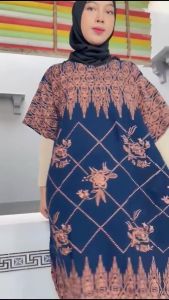 Daster Jumbo All Size LD 120 - Maks BB 80Kg - Bahan Santung Rayon Adem