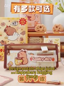 The new Capibala Elementary School Stationery Box for 2025 has multiple layers and a large capacity It is a popular stationery box for girls in 2025 a cartoon pencil box for children and a multifunctional stationery storage bag for boys and girls