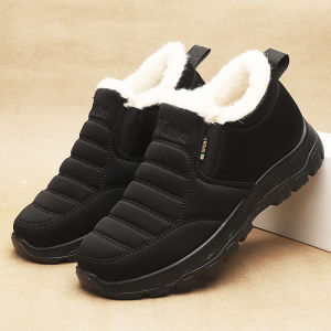 SHIPAILUO | Thickened High-Top Winter Snow Boots Mens Cotton Shoes Old Beijing Cloth Shoes Woolen Lined Dad Boots Warm Woolen Material