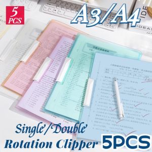 A3/A4 5Pcs Clipboard with Cover Clip File Folder Organizer Paper Organizer School Office Supplies