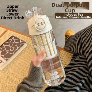 Aesthetic Portable Tea Infuser Cup Large Capacity Plastic