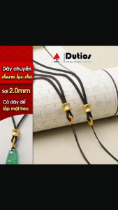 Dây Chuyền Đeo Cổ Dây Dù Bện dày 2mm Charm Lục Tự Chú Điều Chỉnh Độ Dài Treo Mặt Đá Dutios DAC01