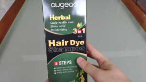 100% Original Augeas Herbal Hair Dye Shampoo Effective black hair shampoo Nature Hair Color Shampoo 500ml