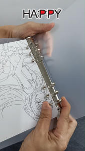 4/ 6 Hole Spiral Binder Notebook Cover Transparent Loose Leaf Cover