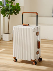 High-Quality Fashion Trendy Wide Rod Luggage Suitcase with Password Lock for Men and Women Universal Wheel Polyester Lining