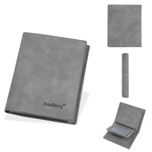 Baellerry | Ví Ngắn Nam Baellerry Ví Đựng Thẻ Tín Dụng Bằng Da PU Mỏng Có Khe Đựng Ảnh Ví Nam Chất Lượng Cao Túi Đựng Thẻ Nhỏ Kẹp Tiền Màu Đen/nâu/xám/xanh Dương