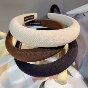 Red Net Wide Sponge Hairband High Hairline Small Pressed Hair Headband Versatile Outdoor Face Slimming Womens Hair Clip