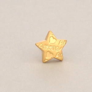 Chow Sang Sang 周生生 MINTYGREEN 999 24K Pure Gold Star Single Star Earring 92645E [Sold Single Not Pair]