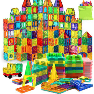 Bloques de Montessori para niños construcción magnéticos,3D Modelo DIY de construcción de diseñador,niño y niña regalo