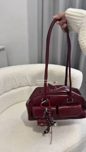 RAINSMORE- Bright underarm bag Handbag ladies Maraming bulsa sa bag ng balikat ng mga kababaihan