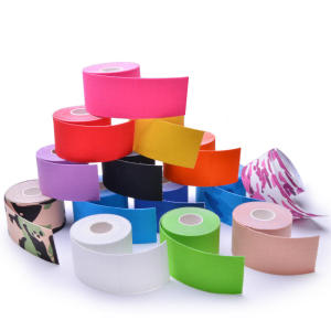 Pure Cotton Elastic Sports Therapy Tape Waterproof Breathable Kinesiology Muscle Strap Bandage for Fitness And Yoga