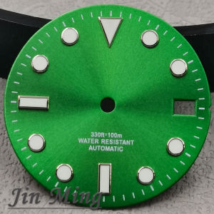 High Quality 28.5mm Silver Gold Black Pink Date Window Blue Green Luminous Aseptic Dial Fit NH35 /NH36/4R/7S Automatic Movement
