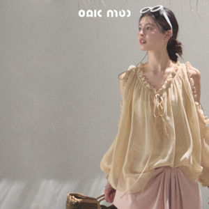 OAKMOO | Áo Blouse Chiffon cổ V rộng