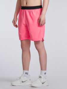 กางเกงขาสั้นชายผ้าฝ้ายผสมคอตตอนสีชมพู 5 จุด แห้งเร็ว กางเกงขายาวสำหรับเล่นเทนนิส ชุดฝึกซ้อม ชุดแข่งขัน US Open