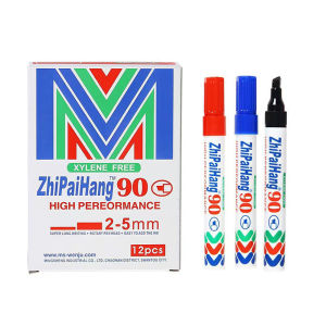 3color Markers2-5mm Tip ObliqueOil-BasedWaterproofNon-ErasableWear-Resistant TipFade-ResistantRefillableLarge-Capacity