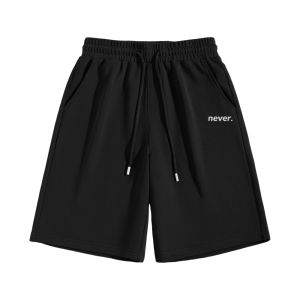 Baleno Mens Casual Shorts 9825213M008 - Black - Drawstring waist - "never" logo - Breathable fabric - Quick-dry - Comfortable fit