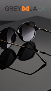 Grey Jack Kacamata Sunglasses Photocromic Polarized Anti UV Anti Silau Bulat TR90+Alloy Ringan Wanita 006X