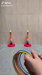 Children Throw Circle Game Ferrule Stacked Toys Fun Indoor Outdoor Parent-Child Interactive Circle Layers Early Education Gift
