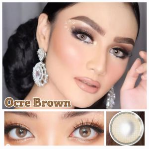 Softlens Ocre Brown Kakao Ash Dia. 14.5 mm Normal & Minus ( -0.50 s/d -6.00 ) By New More Dubai Soflens Coklat Abu