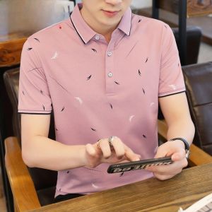 HENGYUANXIANG | Hengyuanxiang Mens Short Sleeve Polo Shirt Ice Silk Dad Summer Fashionable Trendy Youth Cotton Polyester Business Style