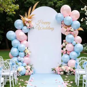 Mexican Cactus Floral Arch Backdrop Cover Stretch Smooth Wrinkle‑Free Arched Stand Cover for Fiesta Wedding Baby Shower Decor