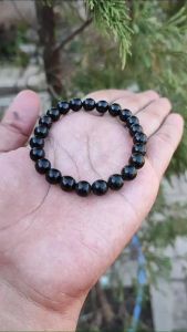 Gelang Pria Wanita Akar Bahar Tali Arus Warna Hitam 8mm