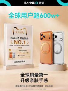 HANNUO | Protective Thin Frameless Magnetic Rotatable Stand Matte Finish Shockproof Half Cover Case