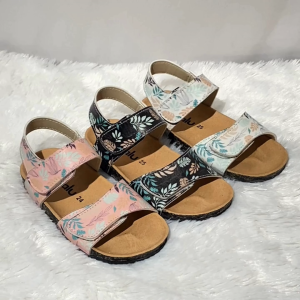 Syalu Sandal Anak Perempuan 1 Sampai 2 Tahun Motif Floral Lucu Anti Slip MOANA