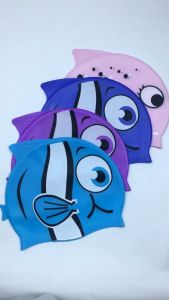 Nón Bơi Hình Cá Silicon Co Dãn Tốt - Mũ Bơi Dễ Thương Dành Cho Trẻ Em