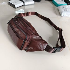 wesbeg tas selempang kulit sapi new tas selempang pria dengan model style simpel 4 ruang kompartemen penyimpanan