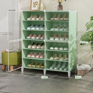 Modern Simple Indoor Doorway Shoe Cabinet Multi-Layer Plastic Shoe Rack Easy-To-Assemble Home Entryway Storage Solution