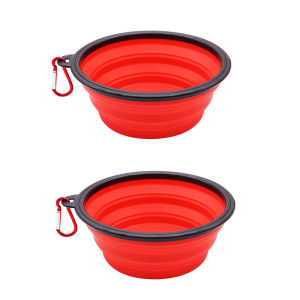Portable dog bowl with telescopic and folding design suitable for pets including food and water Suitable for outdoor use