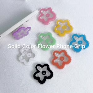 Giá Đỡ Điện Thoại Di Động Trong Suốt Bằng Acrylic Hình Hoa Dành Cho iPhone 16/15/14/13 Giá Đỡ Mở Rộng Sáng Tạo Vòng Đeo Ngón Tay Nhựa Đa Năng