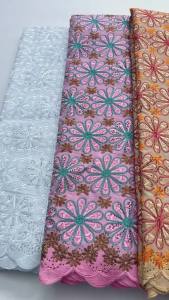 African Exquisite Floral-Patterned Cotton Voile Lace Fabric Premium French Voile Lace for Occasion Dresses