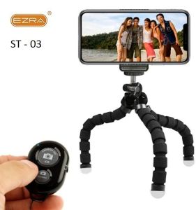 Flexible tripod Mobile With Remote Bluetooth Shuttle ST-03 EZRA Selfie Stick