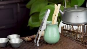 Kẹp Titan Boundless Voyage Kẹp Trà Đa Năng Kẹp Nhíp Dùng Cho Nhà Bếp Thực Phẩm Salad Bít Tết BBQ - Tay Cầm Bằng Titan Ti1013T