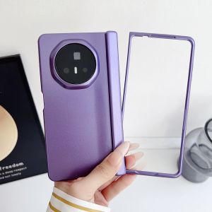 Ultra-Thin Baking Paint Mobile Phone Case for Honor Magic V3 Full Cover Protective Shell Spring Central Axis with Tempered Glass Simple Solid Color Glossy Paint High-End Feel Anti-Fall Mens And Womens Hard Shell