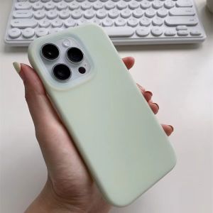 Creative Jelly Silicone Phone Case for Apple 15Promax Full Cover Anti-Fall Personality Simple New Soft Shell Protection