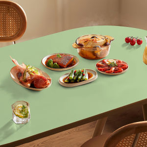 JIELEFAN | Waterproof Greaseproof Wash-free Leather Tablecloth
