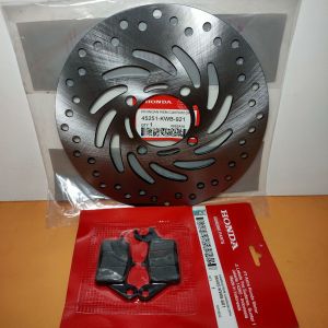 Piringan cakram depan kwb+dispad depan kampas cakram depan honda blade supra x 125 fi revo absolute