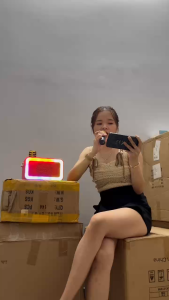 Mẫu mới- Loa karaoke xách tay SY10 tặng kèm 2 micro nghe lớn hát hay loa tg
