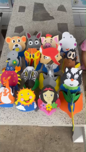 หมวกเล่านิทาน 3D รูปสัตว์ต่างๆ หมวกโรลเพลย์ หมวกโฟม EVA สำหรับการแสดงของเด็ก