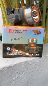 SENTER KEPALA DONY LED 10 WATT KL-105 SI UNYIL CAHAYA TERANG KUNING & PUTIH ANTI AIR