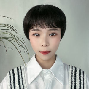 Wig female short hair full head cover chemical fiber head cover short straight hair fluffy natural middle-aged and elderly mother hair cover