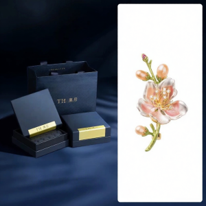 TH | Elegant Peony Magnolia Brooch