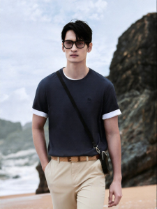 Summer Mens Business Casual SUPIMA Cotton T-Shirt