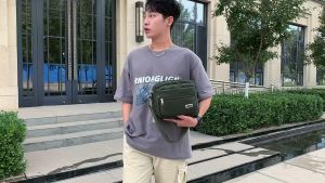 Waterproof Oxford Cloth Messenger Bag Multi-Layer Mens Bag Crossbody Bag Sport Travel Durable Stylish Lelaki Beg 男休闲单肩包