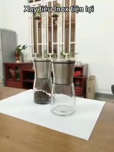 Lọ Xay Tiêu Đa Năng Inox 304 Cao Cấp Sang Trọng Xay Hạt Tiêu Xay Muối Cối Xay Tiêu Cầm Tay Vặn Inox Cao Cấp.