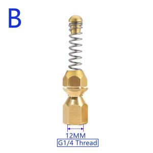 High Pressure Wash Sewer Drain Cleaning Nozzle Spring Head G1/4 G1/8 Adaptor For Opening Clogging of Sewage